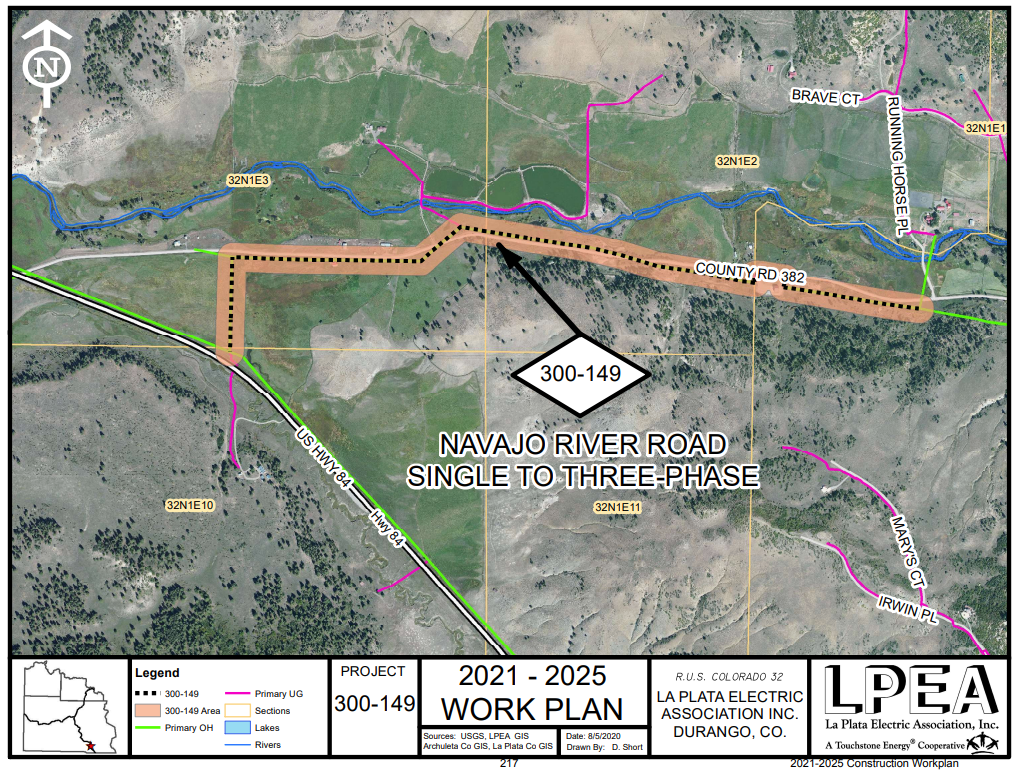 Navajo River Road project map