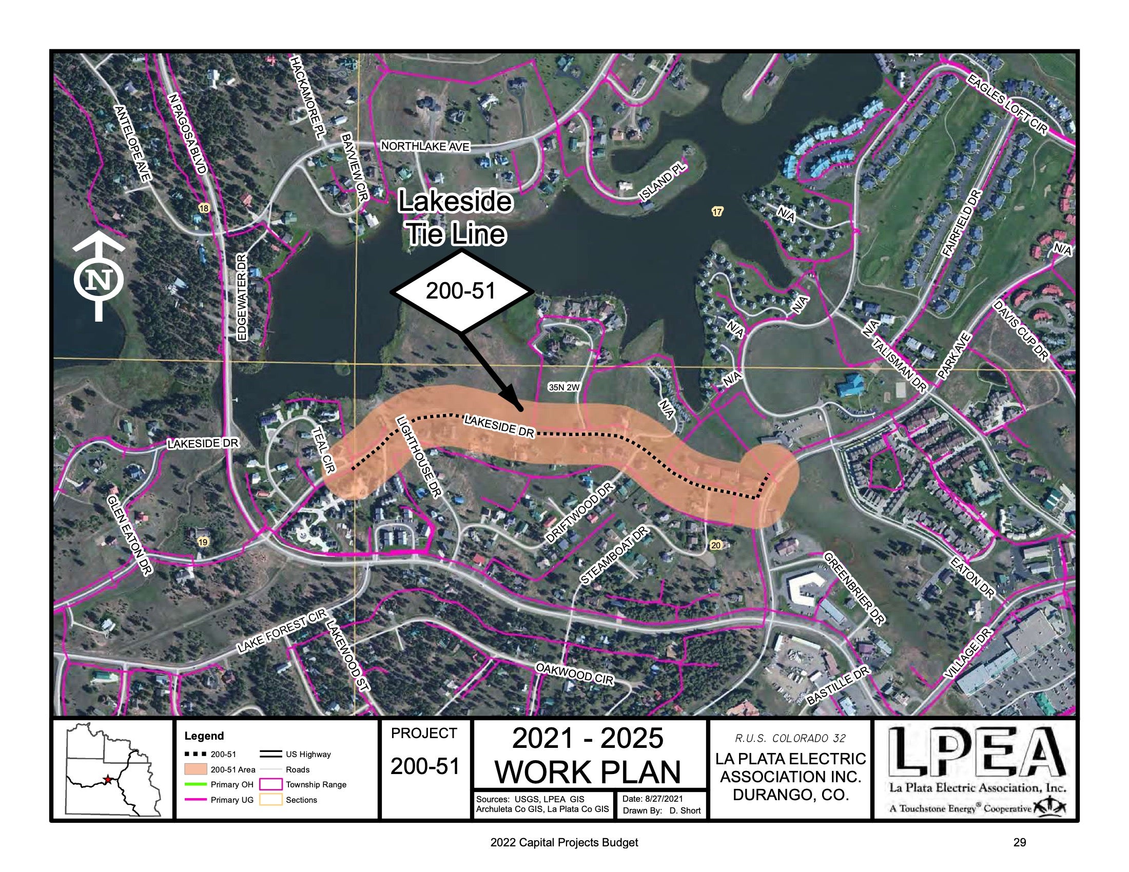 2023 LPEA Construction - Lakeside tie-line