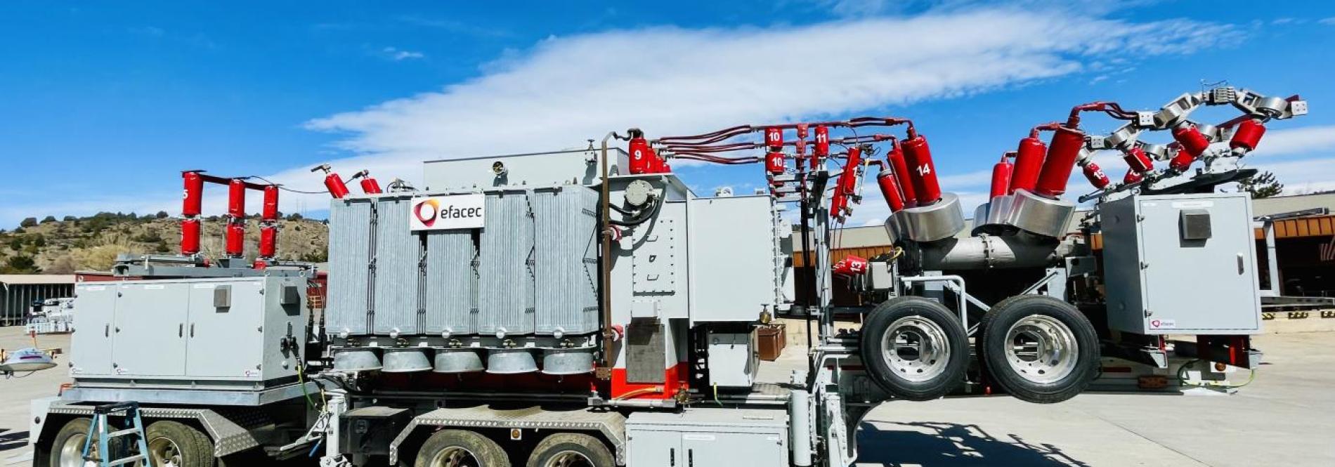 Mobile substation manufactured by efacec and owned by LPEA