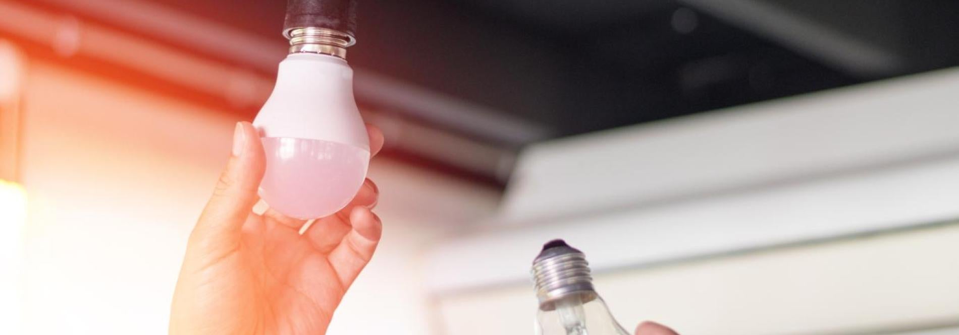 Changing a light bulb